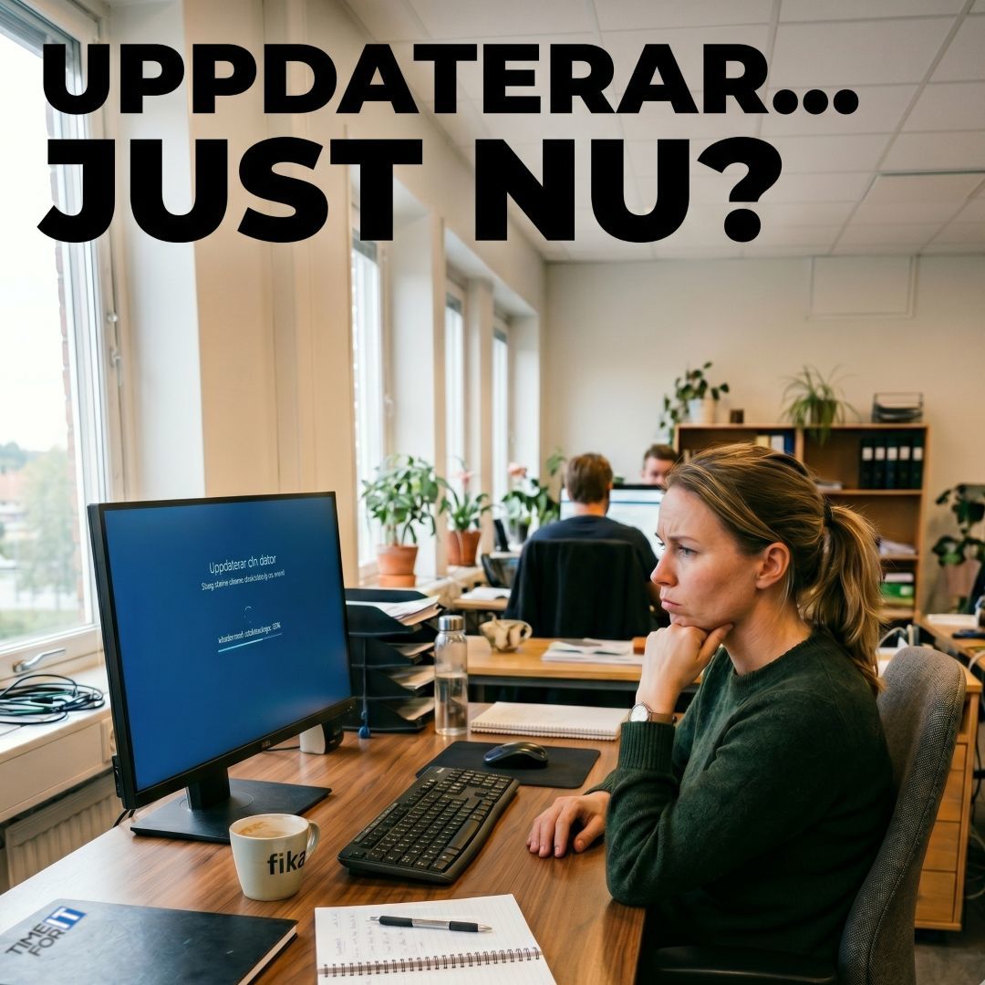 Varför uppdaterar datorn vid fel tillfälle?